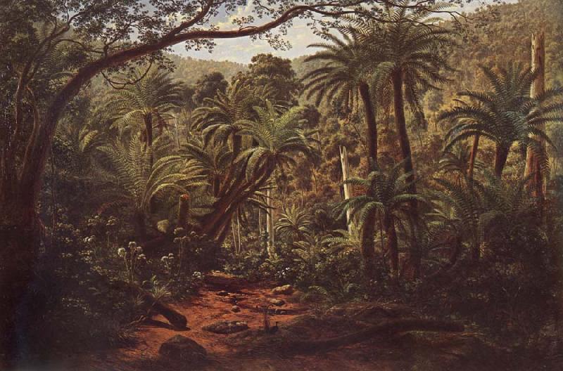 Eugene Guerard Fentree Gully in the Dandenong Ranges oil painting picture